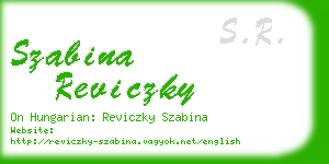 szabina reviczky business card